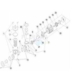 Junta cuerpo bomba 7,5HP a 12,5HP Astralpool. 4405020234