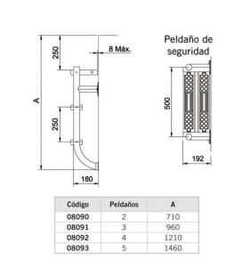 PARTE INFERIOR ESCALERA PARTIDA AISI316 P. 4 LUXE+1 SEG. 2