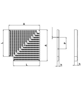 Placa esquina canal rebosadero 90º 35x195mm Astralpool. 22383 2