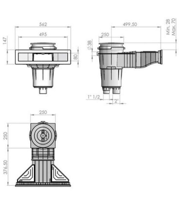 SKIMMER NORM PARA PISCINAS PREFABRICADAS SIN INSERTOS