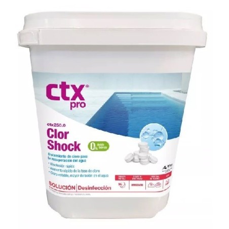 CTX 250.0 Clorshock 5KG 0% Bórico - Dicloro en tabletas Premium. 75139