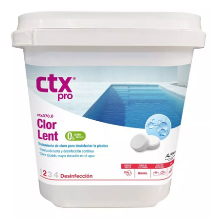 CTX 370.0 ClorLent 5KG. 0% Bórico Cloro lento en pastillas 250gr 75306