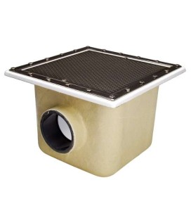 SUMIDERO PISC. PREF. POL. Y F.V. 515x515 mm SAL. 140 REJILLA INOX