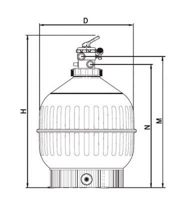FILTRO CANTABRIC Ø 500 TOP SAL. 1 ½