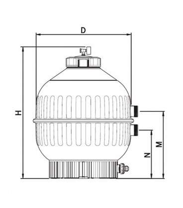 FILTRO CANTABRIC Ø 400 LATERAL SAL. 1 ½