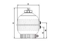 FILTRO CANTABRIC Ø 400 LATERAL SAL. 1 ½