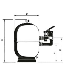 Filtro Aster Diámetro 600 con Válvula selectora Astralpool. 00499 2