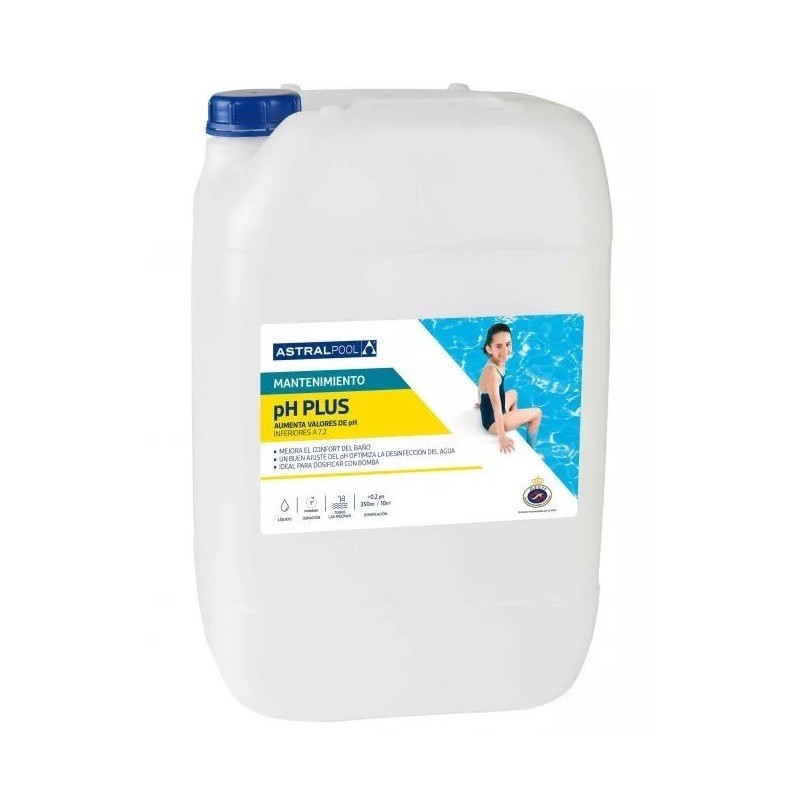 Incrementador pH Plus líquido 20 L. AstralPool. 74863