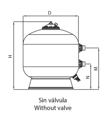 FILTRO BOBINADO BERLIN Ø 500 CON VÁLVULA 9000l/h SAL. 1,5"
