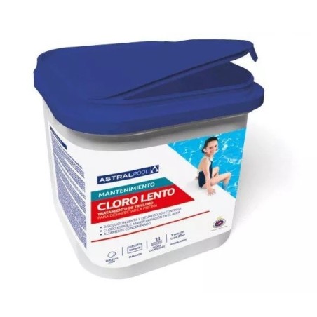 Cloro Lento Tabletas 250gr 5kg. Astralpool. 75162