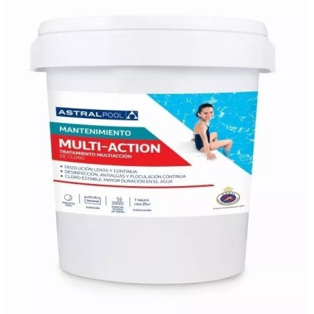 MULTIACCIÓN TABLETAS 250 GR. 25KG. ASTRALPOOL. 75161