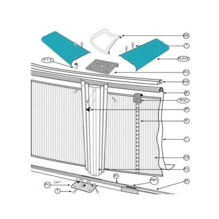 Kit Playas Piscina Gre Redonda Ø460. PLY150101400