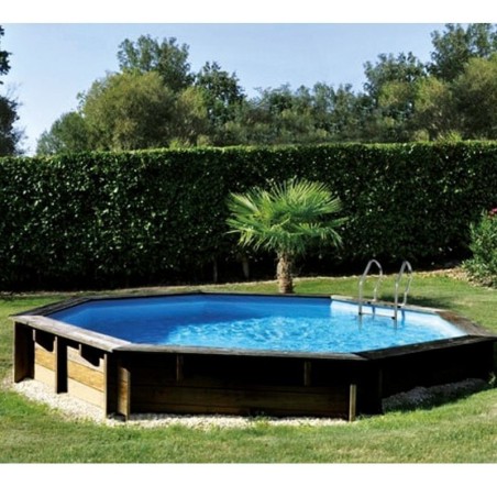 Piscina elevada de madera redonda VASTO Ø 428 x 136 cm Gre. 790302