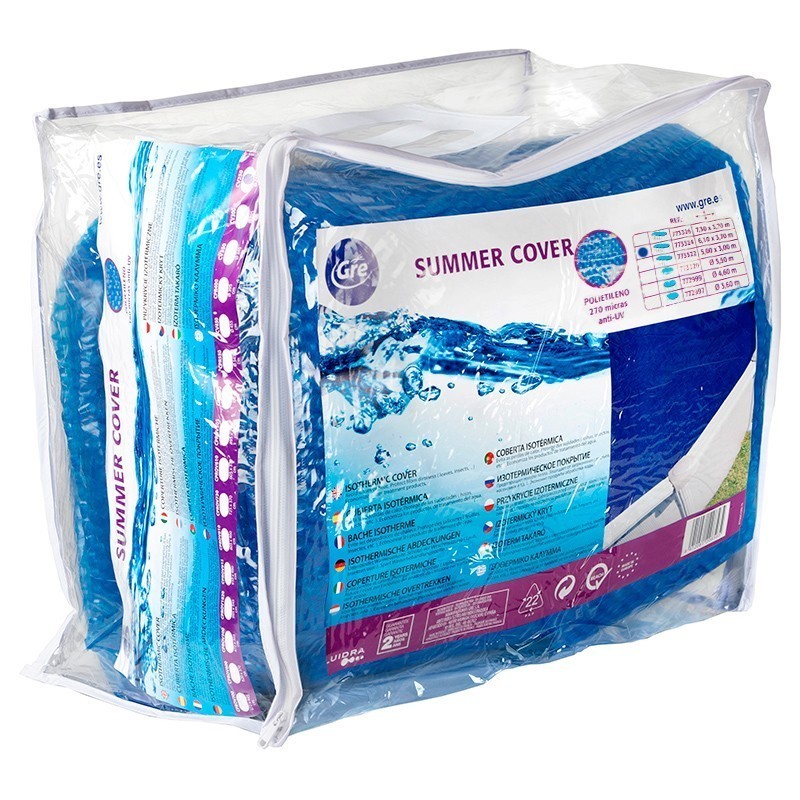 Cubierta isotérmica Premium para piscina 810 x 470 Gre. CVP800