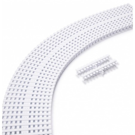 Rejilla piscina blanca para curvas 245x22 Astralpool. 28657