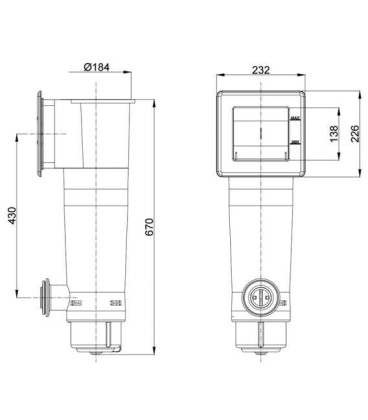 Skimmer filtrante de cartucho compacto Gre. AR125