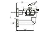 Válvula selectora Astralpool tornillos 1 1/2" Flat. 34543