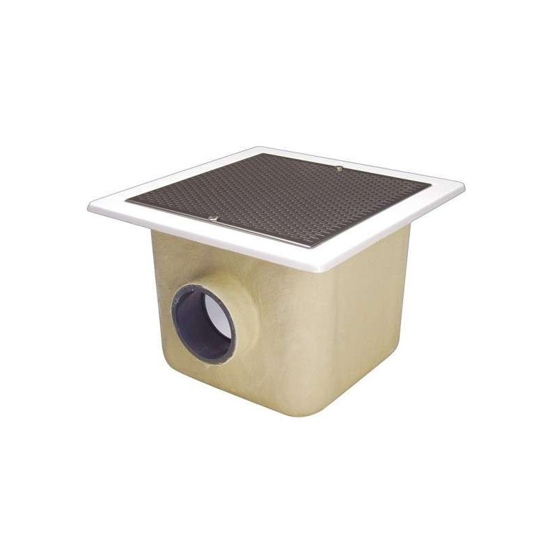 SUMIDERO 330x330 mm PISC. HORM. PFV SAL. 110 REJILLA INOX. 20284