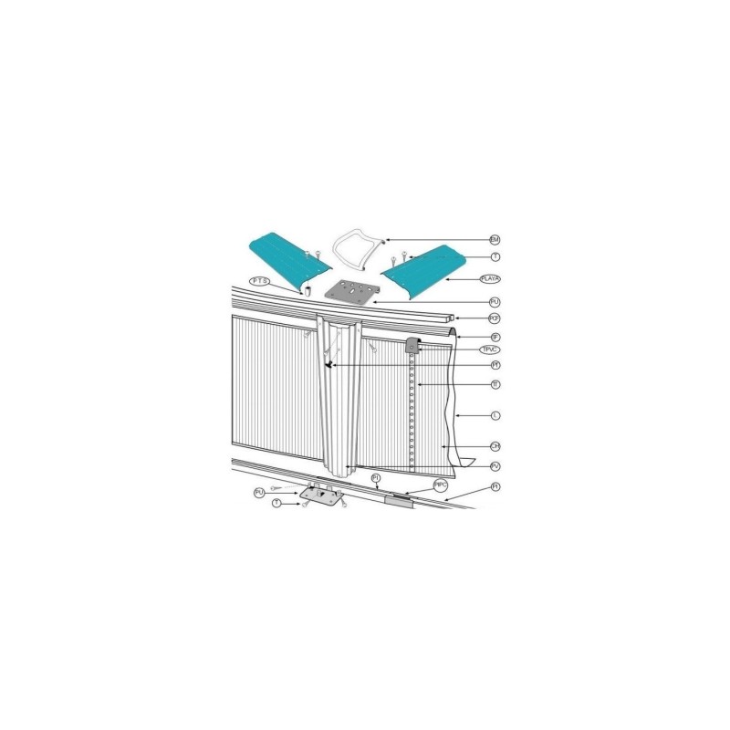 KIT 8 PLAYAS PISCINA PACIFIC KIT240W. PLYW15080910