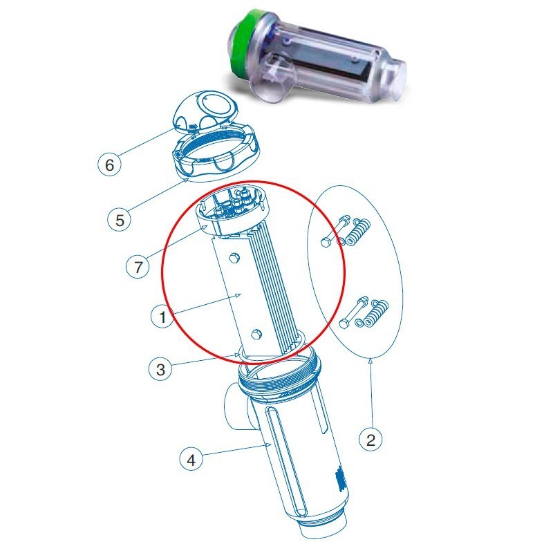 Electrodo célula Domotic LS IDEGIS. R-060/LS
