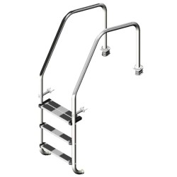 ESCALERA MODELO 1000 PARA REBOSADERO 1 PELDAÑO LUXE+1 SEG.. 07514