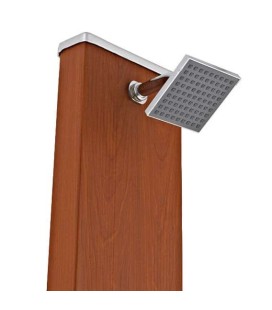 Ducha solar cuadrada aspecto madera Gre. DSALC32W 2